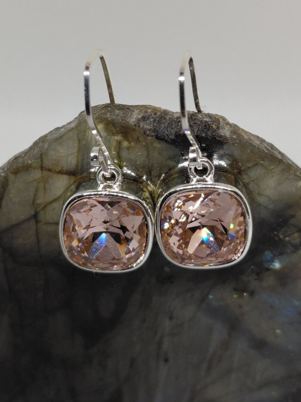 Artisan Handcrafted Swarovski Crystal and Sterling Silver Earrings